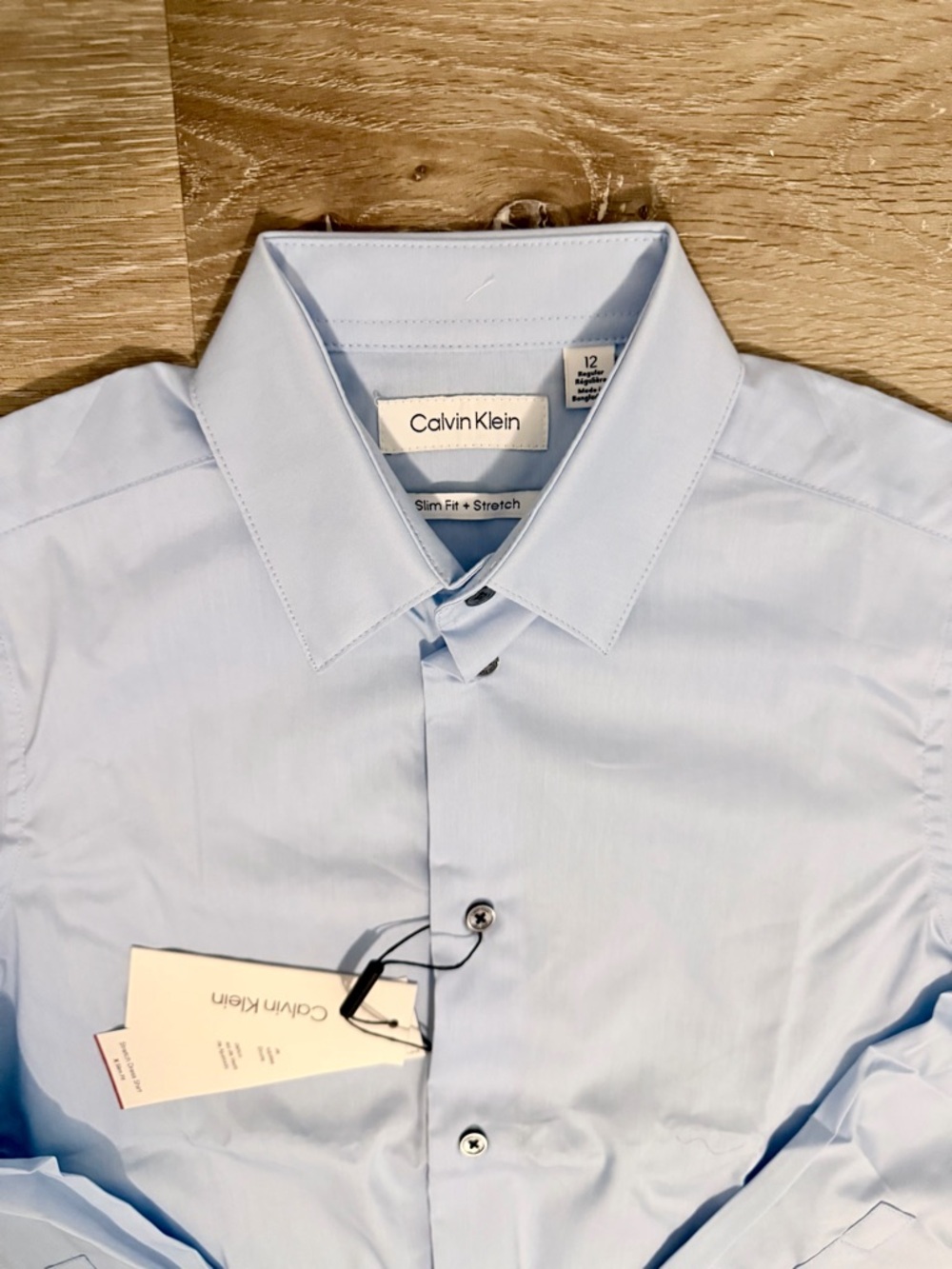 Calvin Klein Light Blue Slim Dress Shirt - Stretch Fabric NWT